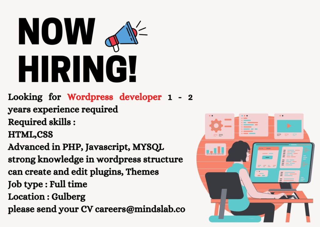 Wordpress developer Latest Job in Pakistan